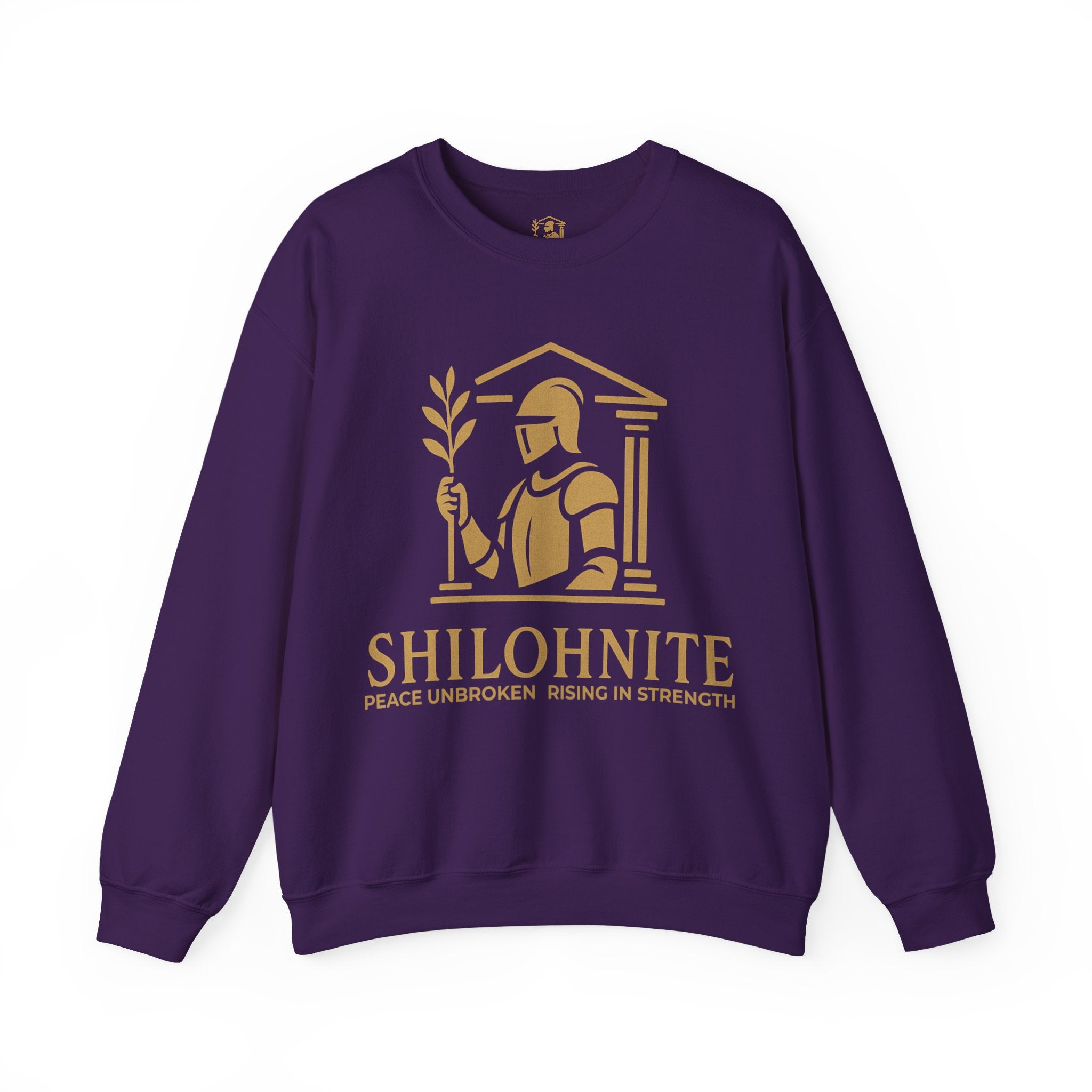 Shilohnite Crewneck Sweatshirt — Peace Unbroken Rising in Strength Graphic