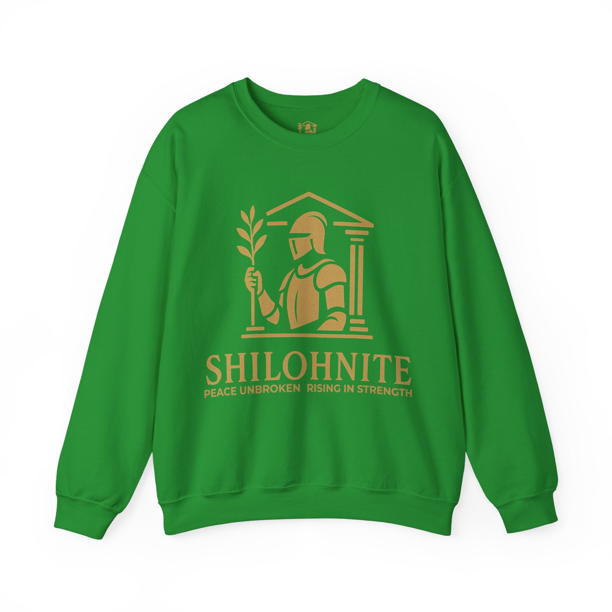 Shilohnite Crewneck Sweatshirt — Peace Unbroken Rising in Strength Graphic
