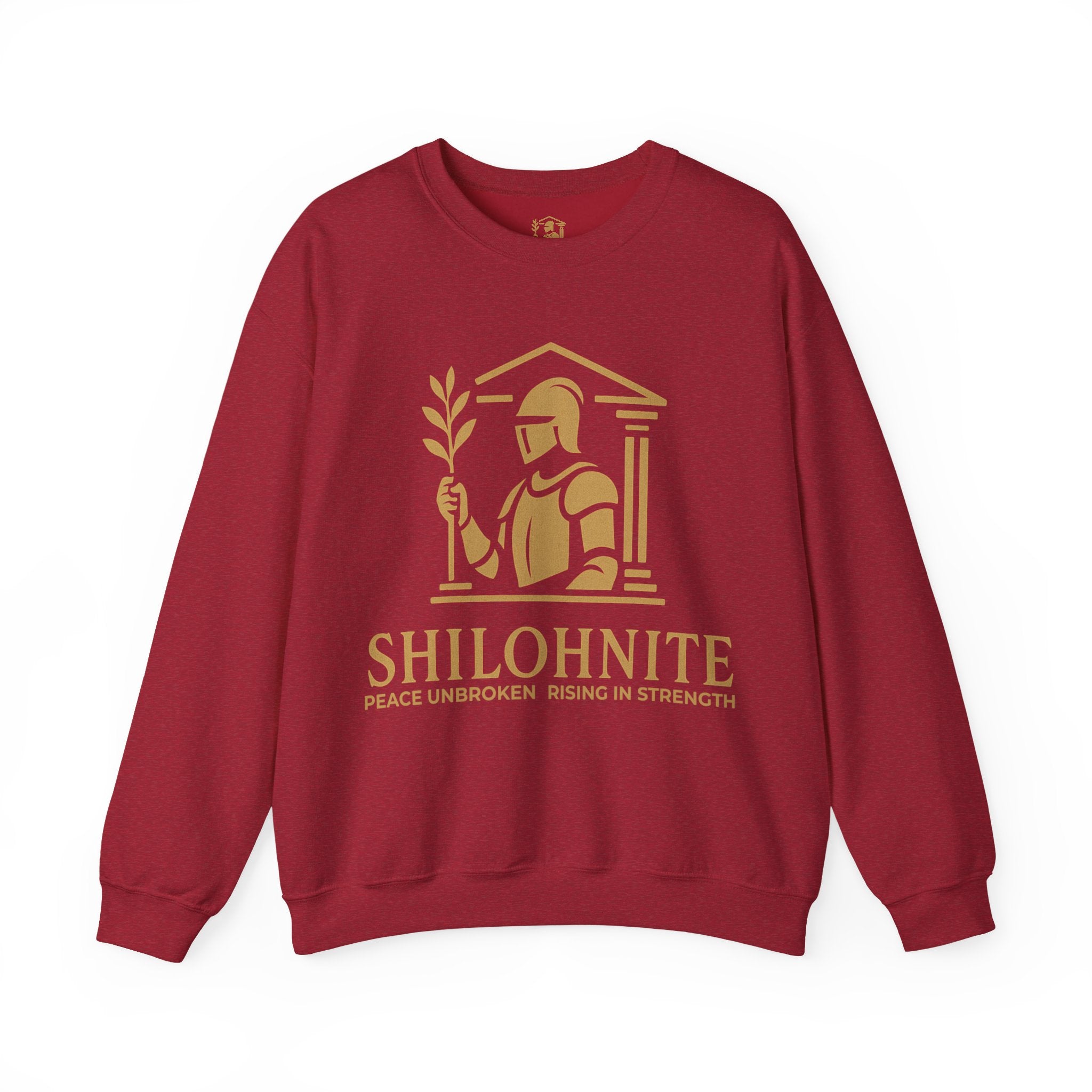 Shilohnite Crewneck Sweatshirt — Peace Unbroken Rising in Strength Graphic