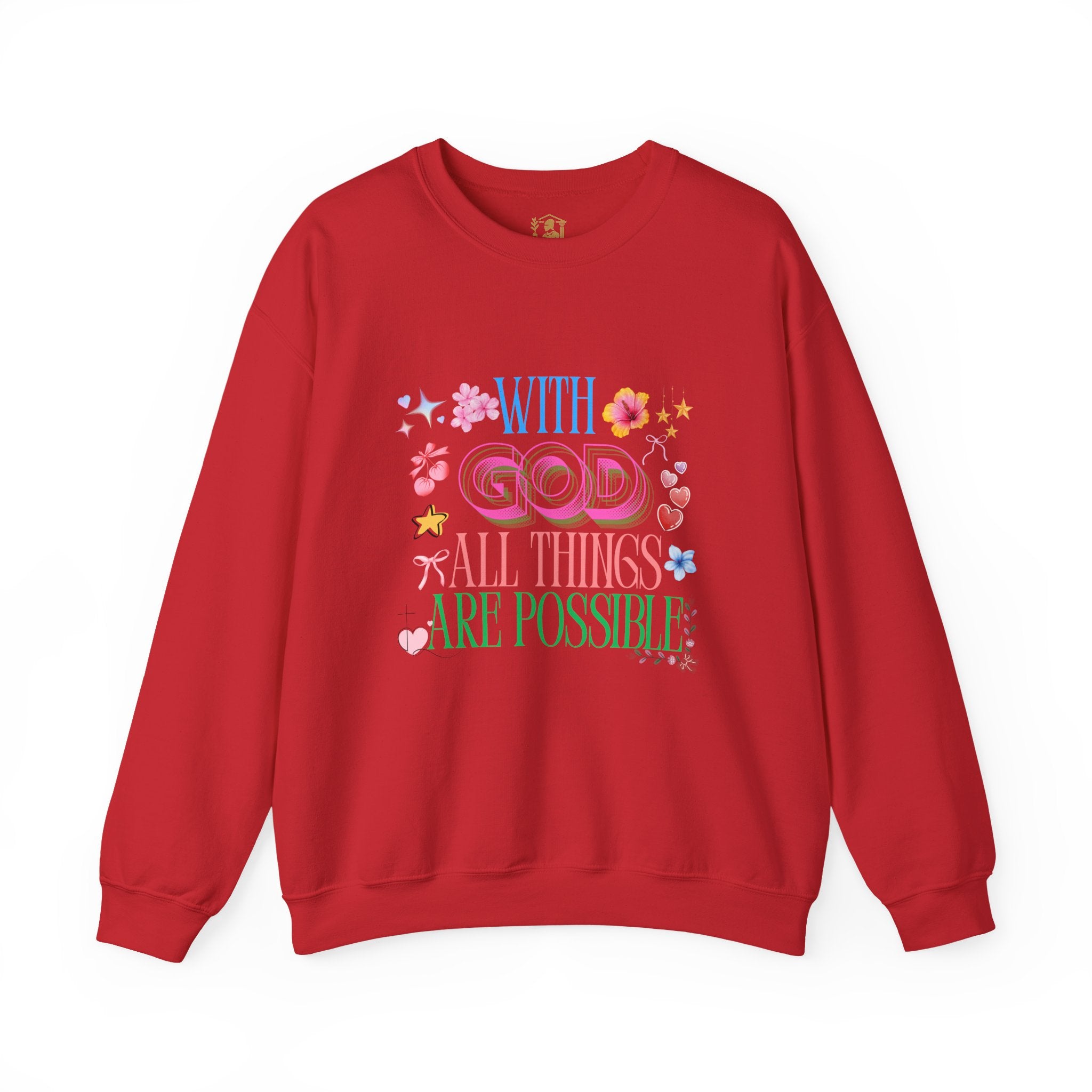 Inspirational 'With God All Things Are Possible' Sweatshirt