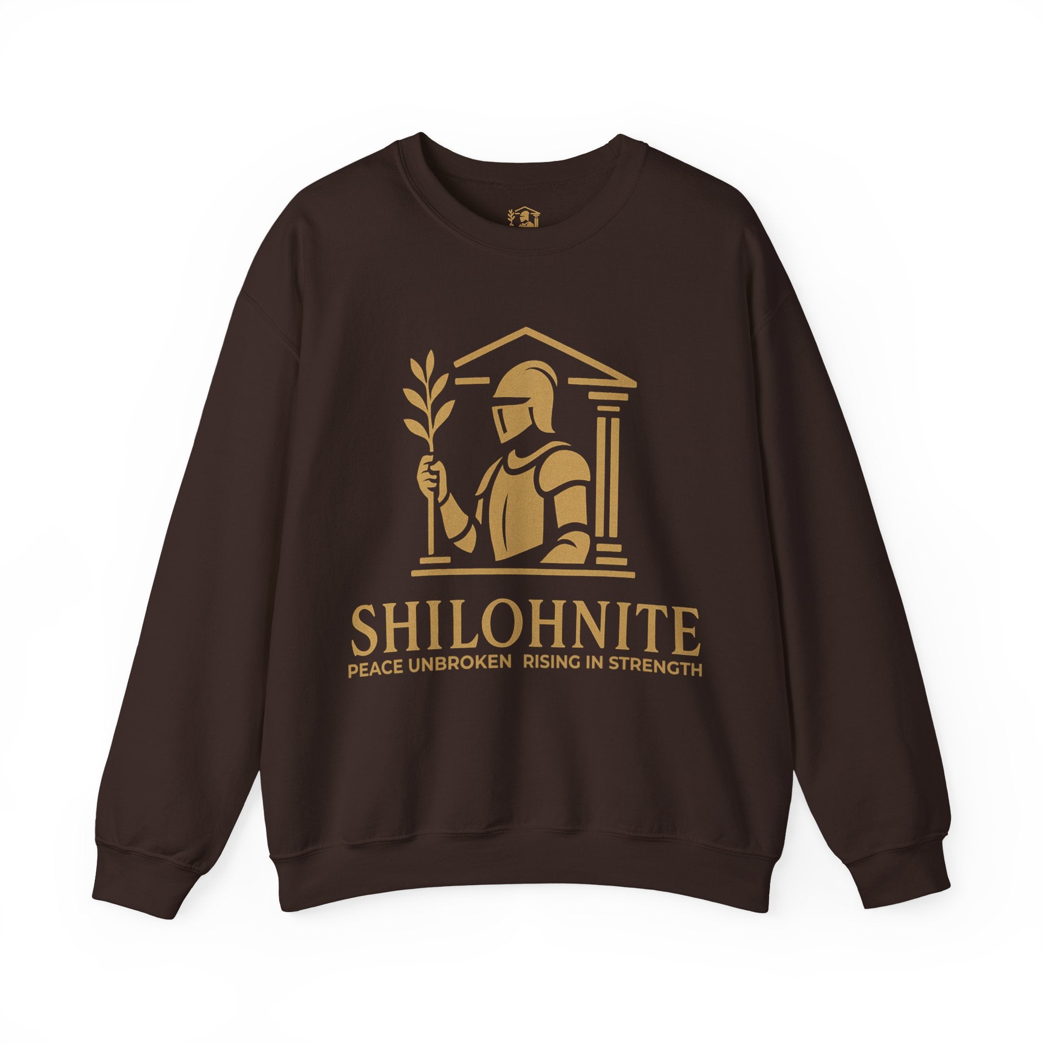 Shilohnite Crewneck Sweatshirt — Peace Unbroken Rising in Strength Graphic