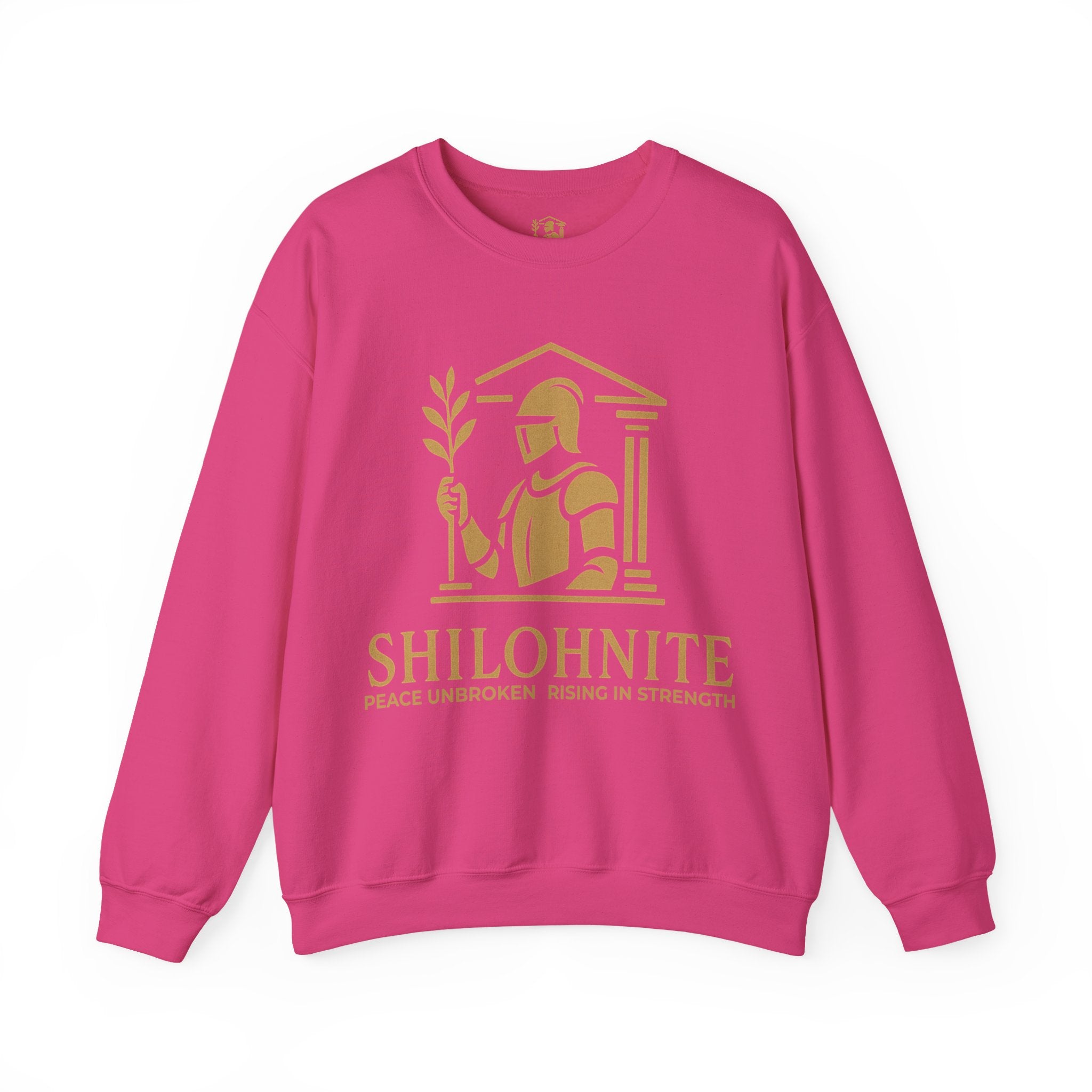 Shilohnite Crewneck Sweatshirt — Peace Unbroken Rising in Strength Graphic