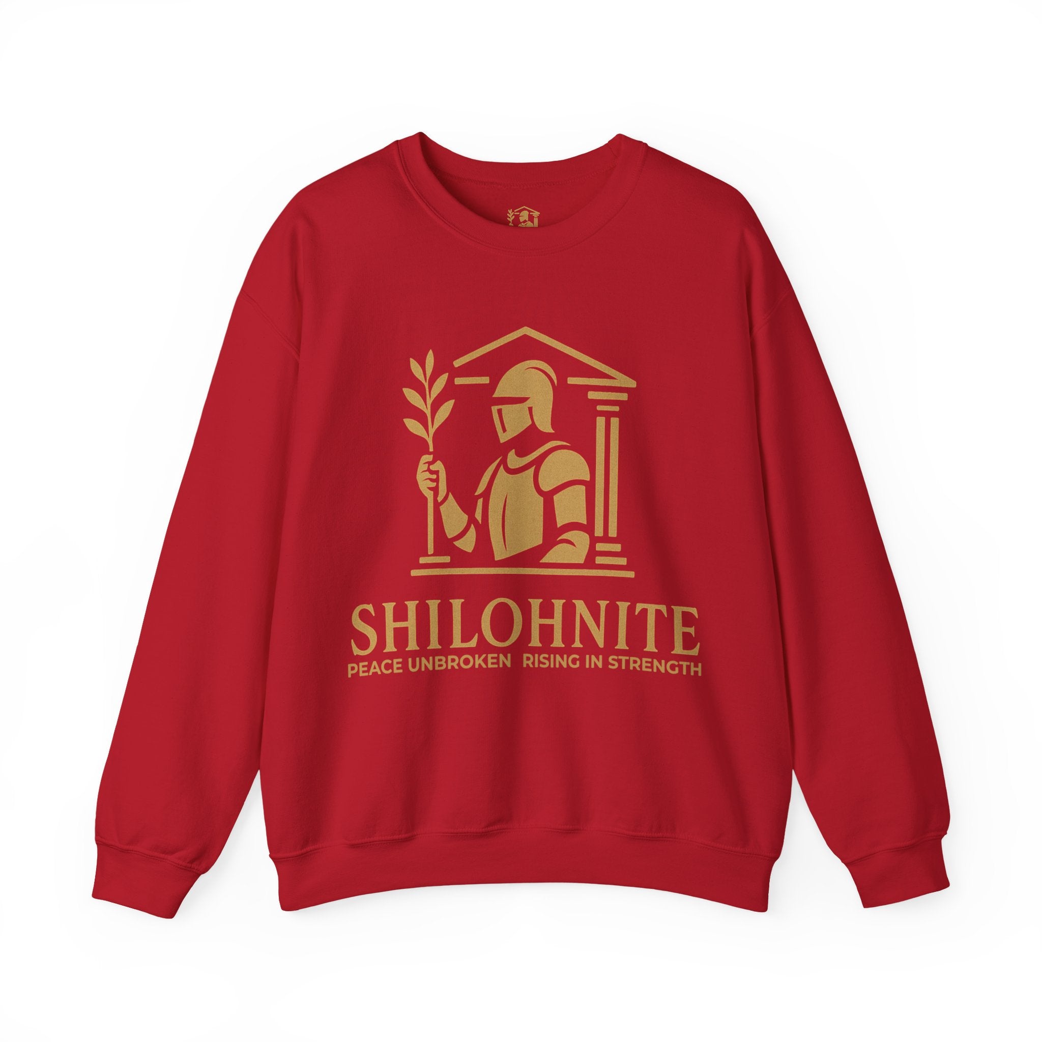 Shilohnite Crewneck Sweatshirt — Peace Unbroken Rising in Strength Graphic