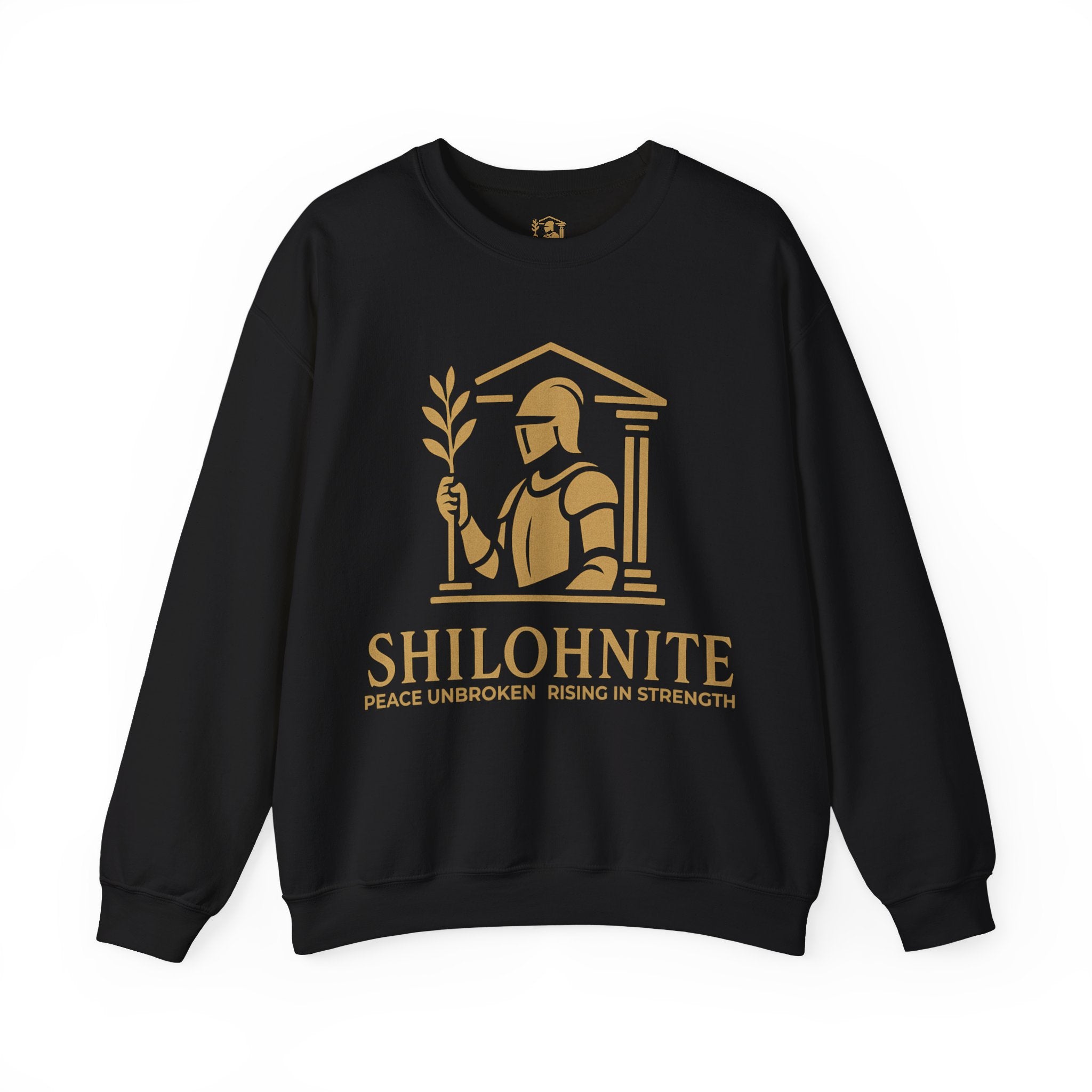 Shilohnite Crewneck Sweatshirt — Peace Unbroken Rising in Strength Graphic