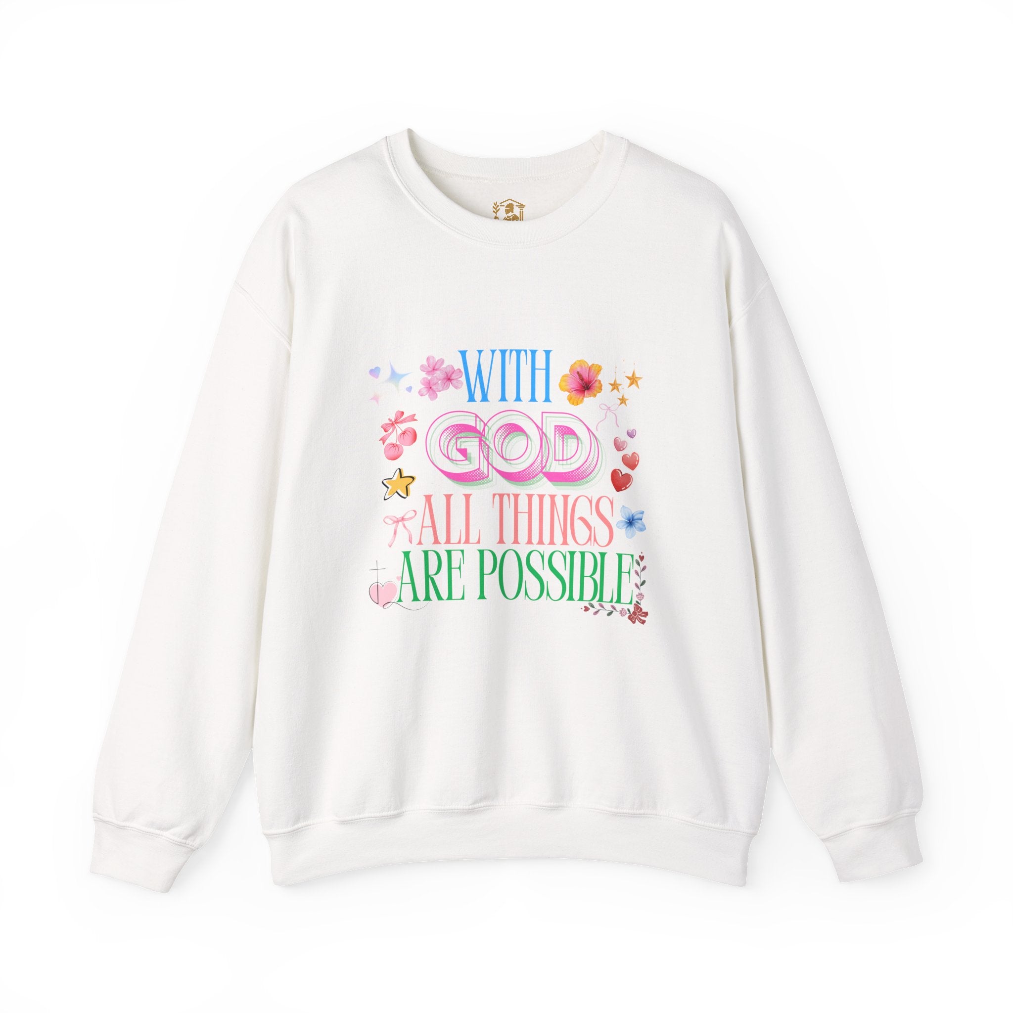 Inspirational 'With God All Things Are Possible' Sweatshirt