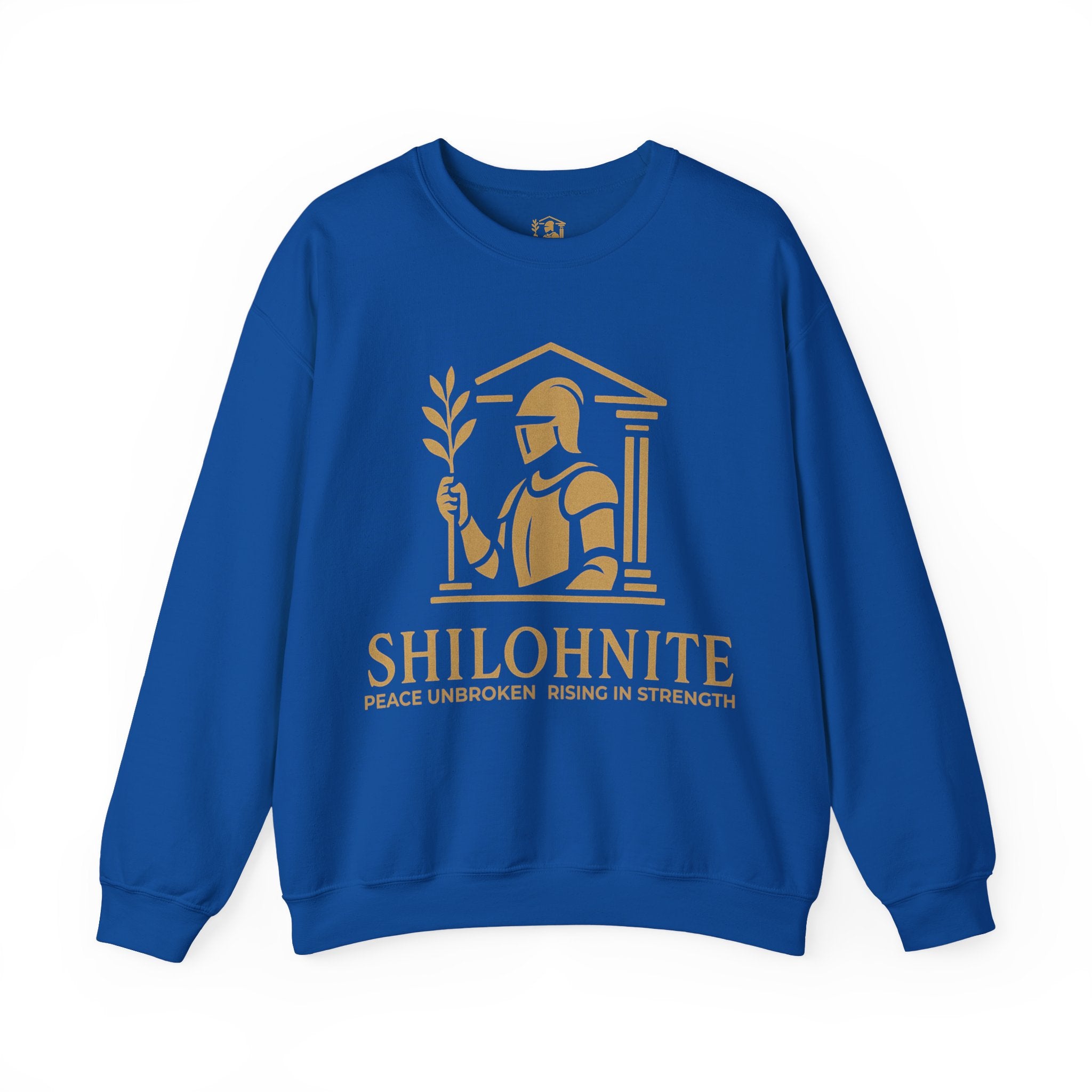 Shilohnite Crewneck Sweatshirt — Peace Unbroken Rising in Strength Graphic