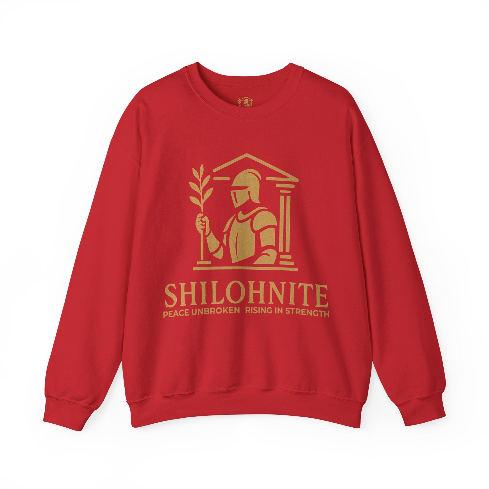 Shilohnite Crewneck Sweatshirt — Peace Unbroken Rising in Strength Graphic